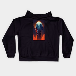 Sci-Fi astronaut Retro Vintage Design Kids Hoodie